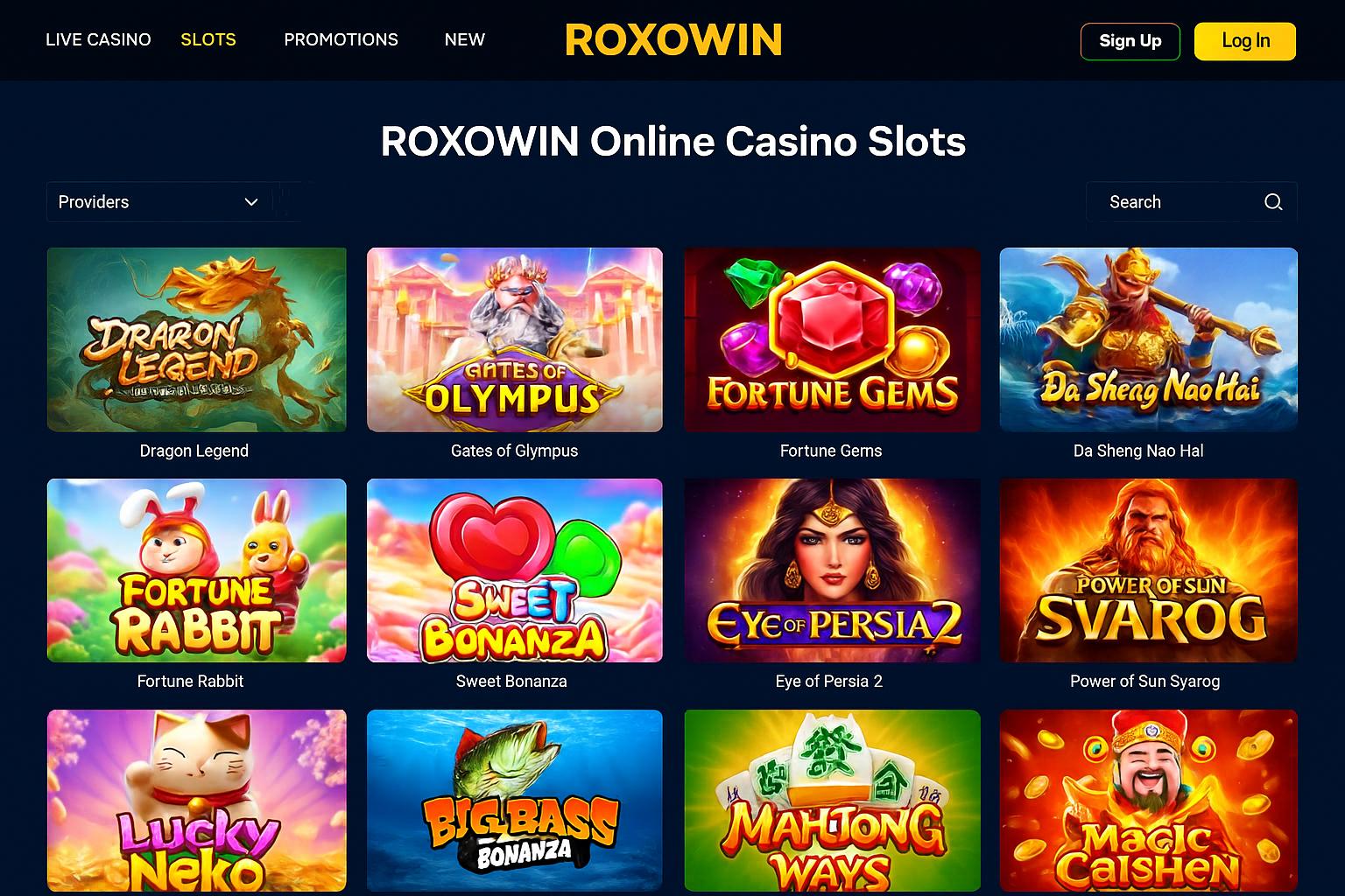 Jogos de Slot no Casino Online ROXOWIN